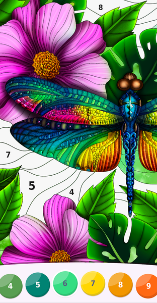 Relax Color - Paint by Number - Gameplay image of android game