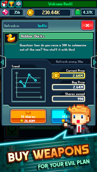Tap Tap Evil: Idle Cash 8 bit - Image screenshot of android app