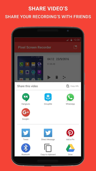 Pixel Screen Recorder - عکس برنامه موبایلی اندروید