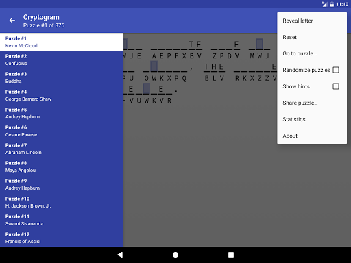 Cryptogram - puzzle quotes - عکس بازی موبایلی اندروید