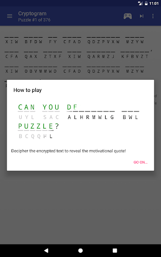 Cryptogram - puzzle quotes - عکس بازی موبایلی اندروید