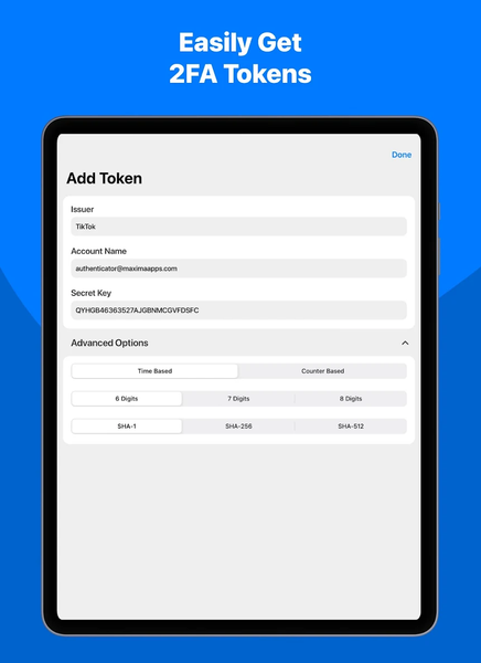 Authenticator App - عکس برنامه موبایلی اندروید