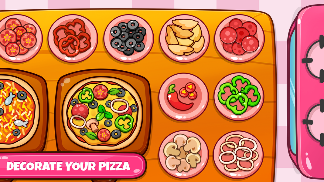 Pizza maker kids cooking games - Gameplay image of android game