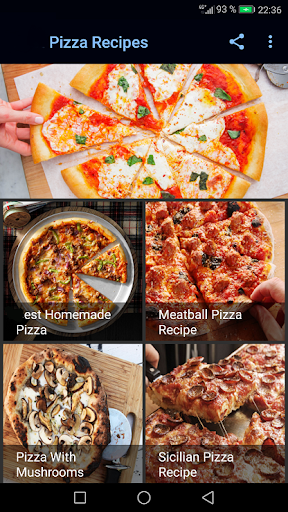 Tasty pizza recipes - Image screenshot of android app