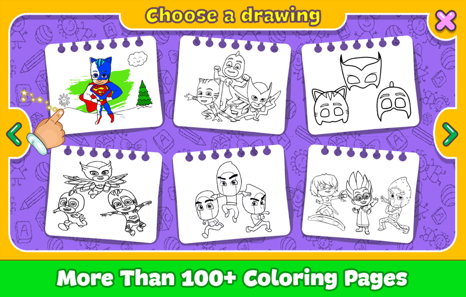 Coloring book for Masks - Gameplay image of android game