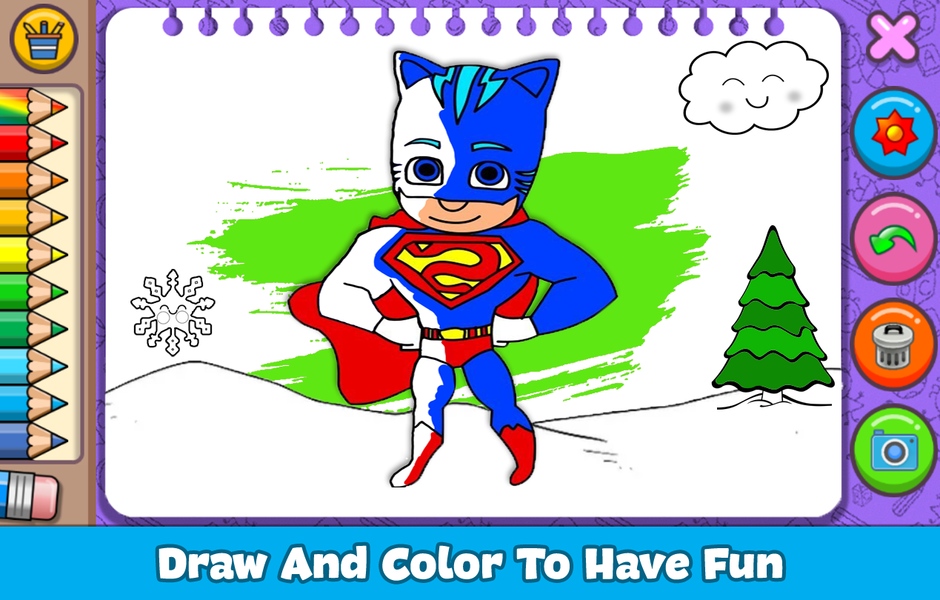Coloring book for Masks - Gameplay image of android game