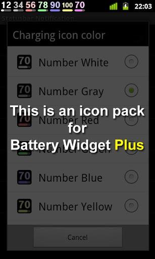 Battery Widget Icon Pack 4 - Image screenshot of android app