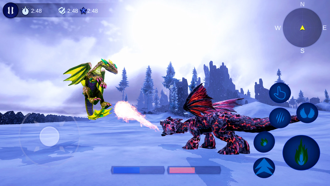 Magical Dragon Flight Games 3D - Gameplay image of android game