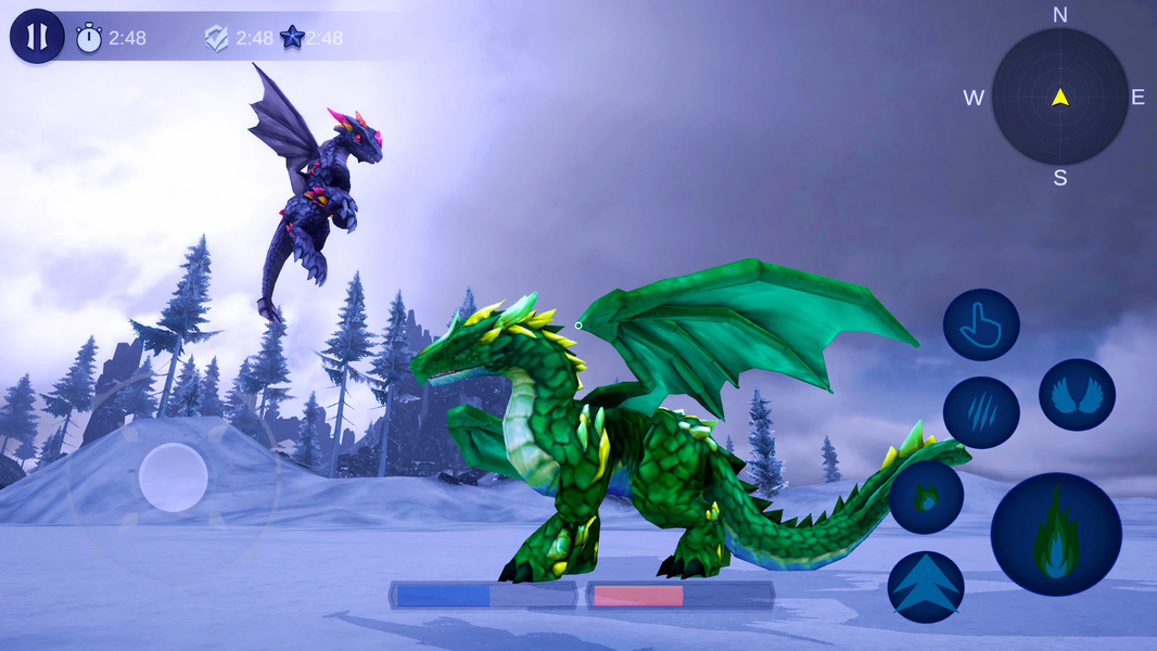 Magical Dragon Flight Games 3D - Gameplay image of android game