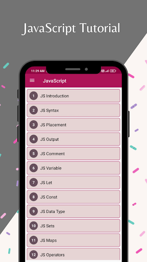 JavaScript - Image screenshot of android app