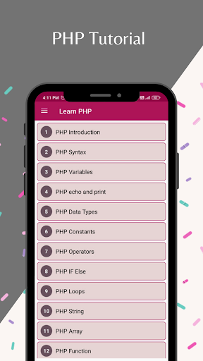 PHP - Image screenshot of android app