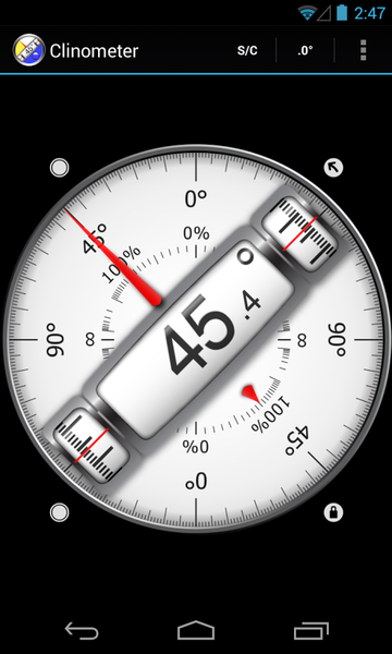 Clinometer - عکس برنامه موبایلی اندروید