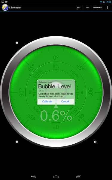 Clinometer  +  bubble level - عکس برنامه موبایلی اندروید