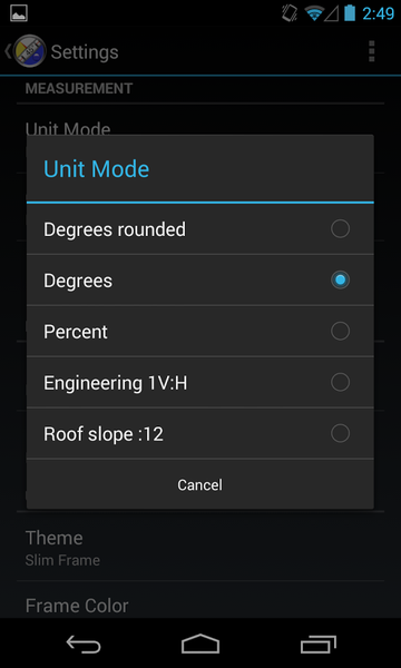 Clinometer  +  bubble level - عکس برنامه موبایلی اندروید