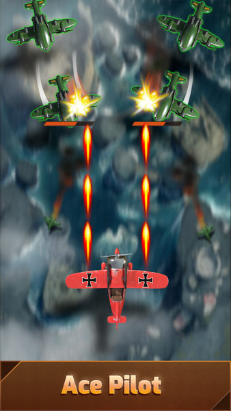 Sky Invader: WW2 shooting game - Gameplay image of android game