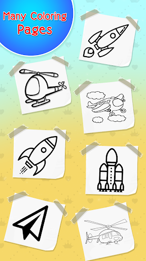 Planes Drawing & Coloring Book - Image screenshot of android app