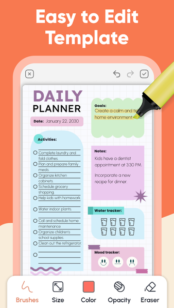 Daily Planner, Bullet Journal - Image screenshot of android app