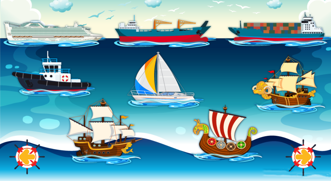 Animated puzzles ship - Gameplay image of android game