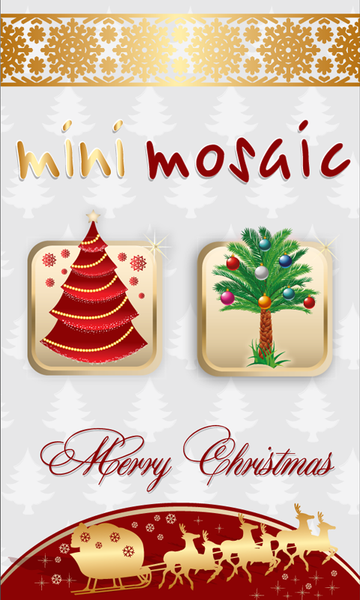 Christmas tree children mosaic - Gameplay image of android game