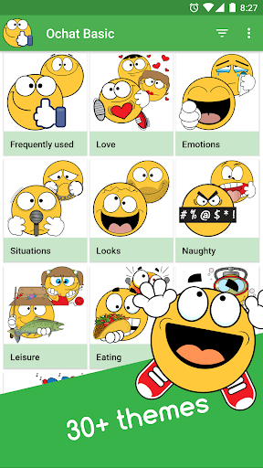 Ochat Basic: 1000 text emoticons & emoji stickers - Image screenshot of android app