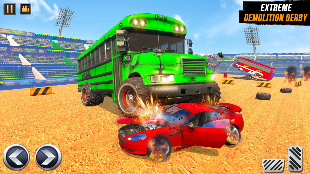 Bus Derby Demolition Bus Games - Gameplay image of android game