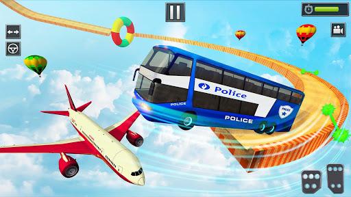 Police Coach Bus Simulator Mega Ramp GT Stunts - عکس برنامه موبایلی اندروید