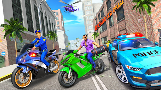 US Police Moto Bike Games - Gameplay image of android game