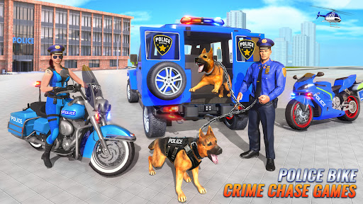 US Police Moto Bike Games - Gameplay image of android game