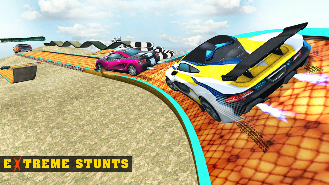 Superhero Car Stunt Mega Ramps - Image screenshot of android app