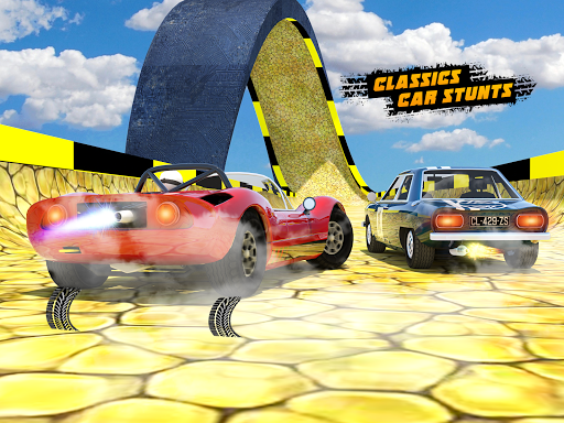 Classics Car Stunts Mega Ramps - Gameplay image of android game