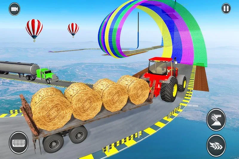 Mega Ramp Tractor Stunt Racing - Gameplay image of android game