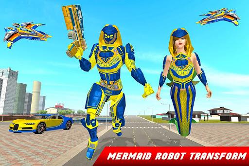 Mermaid Simulator: Robot Games - Gameplay image of android game