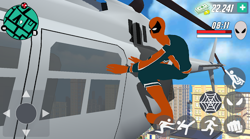 spider san andreas rope hero: 3d real gangsters - Gameplay image of android game