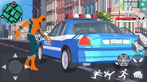 spider san andreas rope hero: 3d real gangsters - Gameplay image of android game