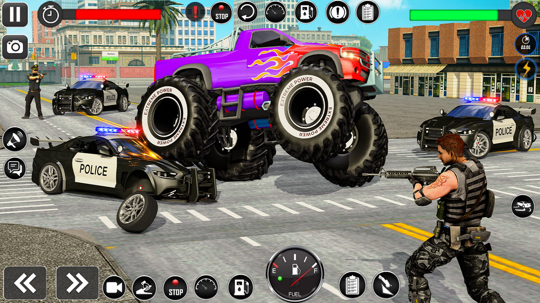Gangster City Monster Truck ۳D - عکس بازی موبایلی اندروید