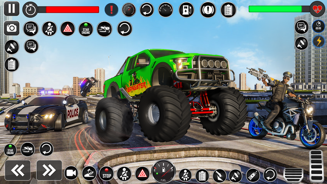 Gangster City Monster Truck ۳D - عکس بازی موبایلی اندروید