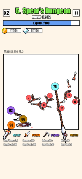 Weapon Ball Battles - Gameplay image of android game