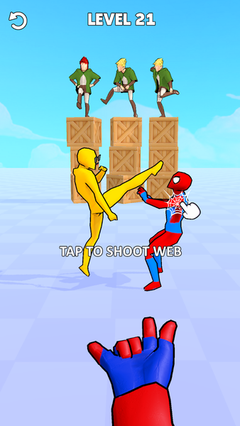 Web Strike Hero: Sling & Slam - Gameplay image of android game