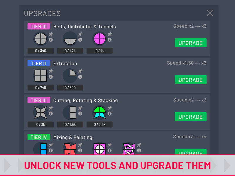 Shapez - Factory Game - Gameplay image of android game