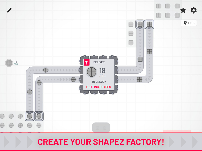 Shapez - Factory Game - Gameplay image of android game