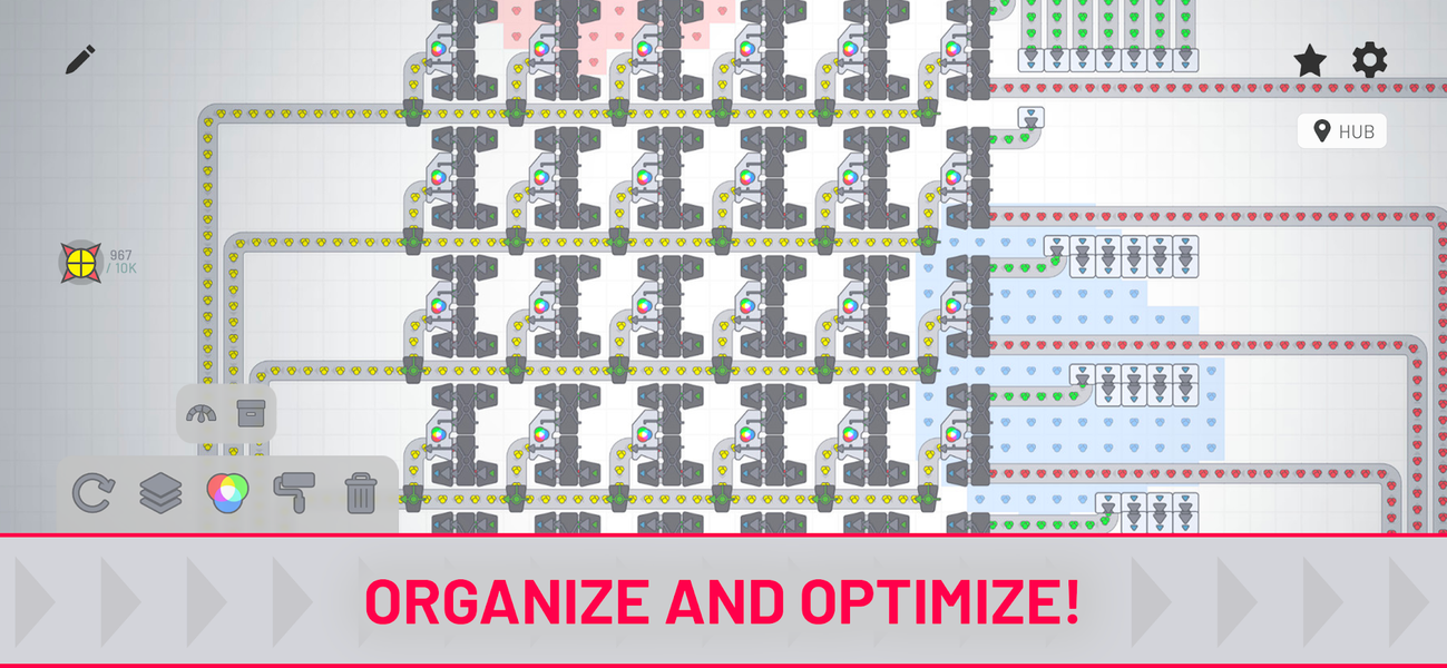 Shapez - Factory Game - Gameplay image of android game