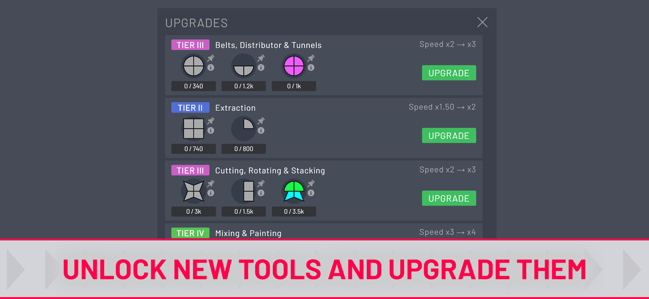 Shapez - Factory Game - Gameplay image of android game