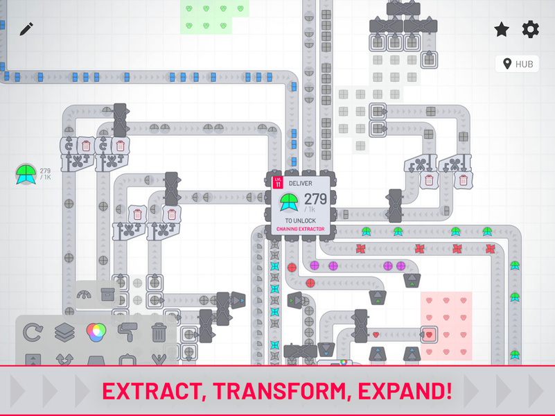 Shapez - Factory Game - Gameplay image of android game