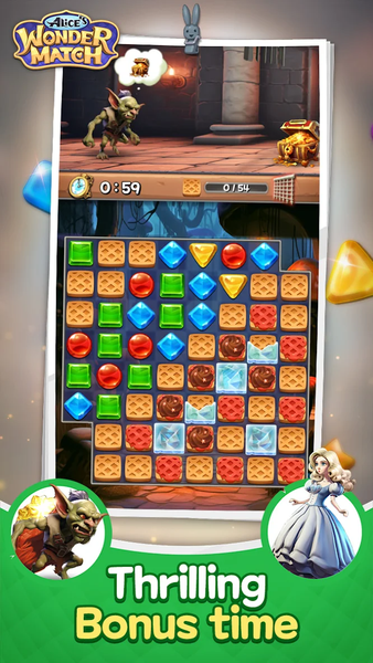 Alice Wonder Match - Gameplay image of android game