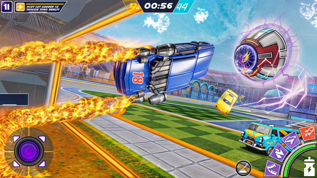 Rocket Car: Car Ball Games - Gameplay image of android game