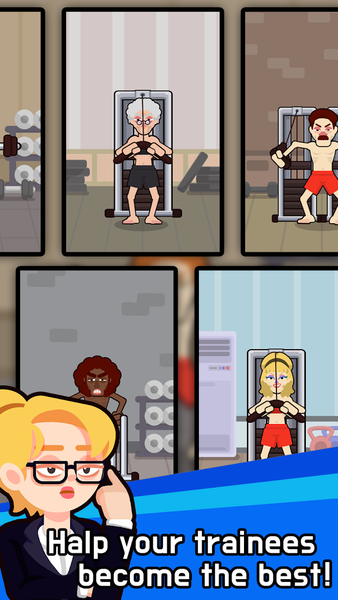 Idle Bodybuilder Manager - Gameplay image of android game