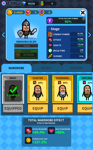 Hero Factory - Idle tycoon - Gameplay image of android game