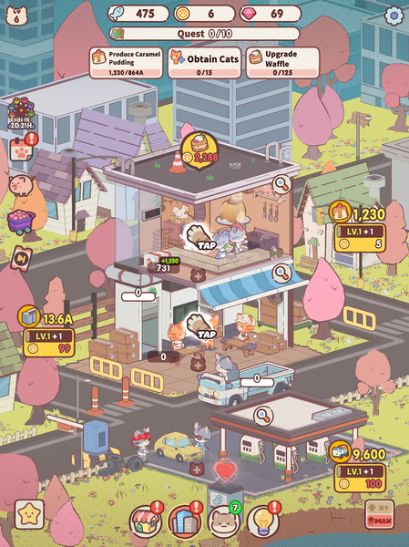 My Cat Tower : Idle Tycoon - Gameplay image of android game