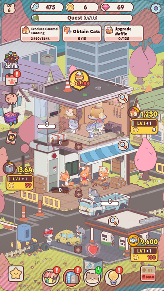 My Cat Tower : Idle Tycoon - Gameplay image of android game