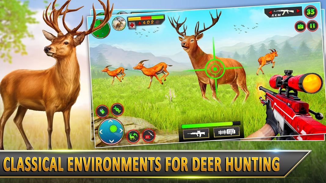 Jungle Deer Hunting Games - Gameplay image of android game